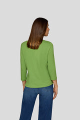 GREEN THREE QUARTER SLEEVE SHIRT