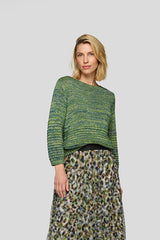 GREEN MULTICOLOR ACCENTS LONG SLEEVE SHIRT