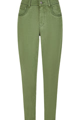GREEN SLIM FIT DENIM TROUSERS