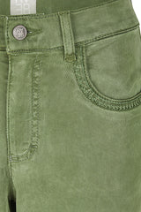 GREEN SLIM FIT DENIM TROUSERS