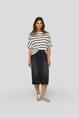 BLACK WHITE SHORT SLEEVE SHIRT