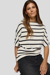 BLACK WHITE SHORT SLEEVE SHIRT