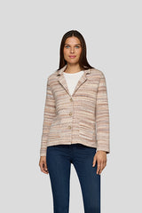 BEIGE KNIT BUTTON UP CARDIGAN