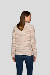 BEIGE KNIT BUTTON UP CARDIGAN