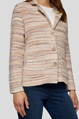 BEIGE KNIT BUTTON UP CARDIGAN
