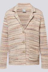 BEIGE KNIT BUTTON UP CARDIGAN