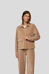 BEIGE BUTTON UP JACKET
