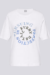 SEQUIN PRINT ROUND NECK T-SHIRT