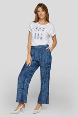 PINEAPPLE MOTIF ROUND NECK T-SHIRT