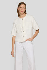 SHORT SLEEVE BUTTON-UP BLOUSE