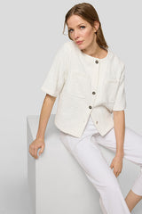 SHORT SLEEVE BUTTON-UP BLOUSE