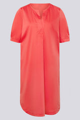 TIE-NECK SHORT SLEEVE DRESS
