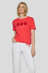 GRAPHIC TIE-HEM T-SHIRT