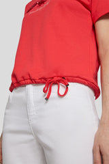 GRAPHIC TIE-HEM T-SHIRT