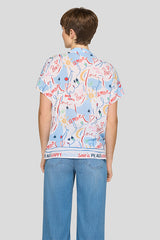 ABSTRACT PRINT SHORT SLEEVE SHIRT