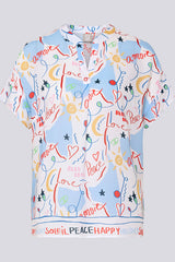 ABSTRACT PRINT SHORT SLEEVE SHIRT