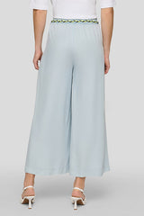 BRAIDED DRAWSTRING WIDE LYOCELL TROUSERS