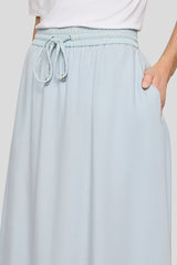 DRAWSTRING MIDI SKIRT