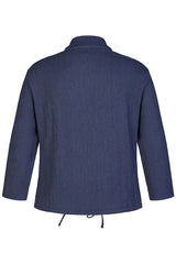 CLASSIC NAVY BLUE BUTTON-UP SHIRT