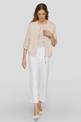 3/4 SLEEVE ZIP-UP JACKET