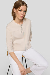 3/4 SLEEVE ZIP-UP JACKET