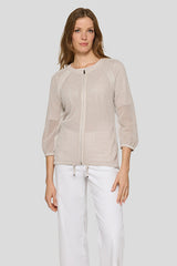 3/4 SLEEVE DRAWSTRING WAIST JACKET