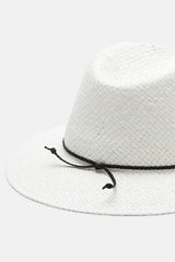 RAME WHITE WOVEN FEDORA HAT