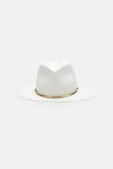 RAME WHITE WOVEN FEDORA HAT