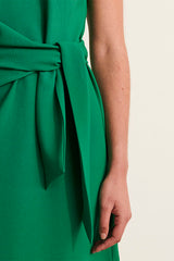 RAVISSANTE11-UNI GREEN CREPE DRESS