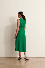 RAVISSANTE11-UNI GREEN CREPE DRESS