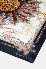 RICETTA FEATHER PRINT SILK SCARF