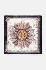 RICETTA FEATHER PRINT SILK SCARF