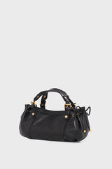 12H BLACK MINI LEATHER HANDBAG