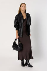 LE MINI KATE BLACK LEATHER HANDBAG