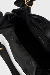 LE MINI KATE BLACK LEATHER HANDBAG