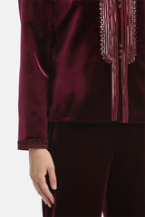 SAIA PURPLE ELEGANT VELVET JACKET