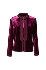 SAIA PURPLE ELEGANT VELVET JACKET