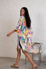 SAVANA PURPLE PRINTED KIMONO