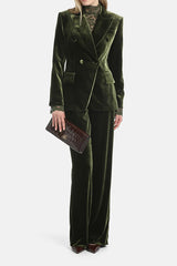 SCAFFALE GREEN ELEGANT VELVET JACKET