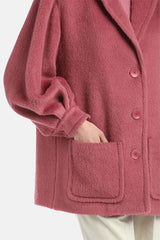 SCALTREZZA RED WOOL ALPACA PEACOAT
