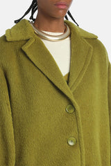 SCALTREZZA GREEN WOOL ALPACA PEACOAT