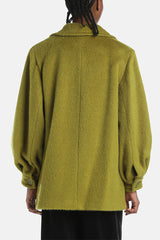 SCALTREZZA GREEN WOOL ALPACA PEACOAT