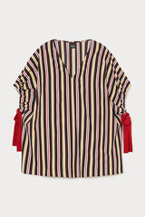 SCRIVIA STRIPED LINEN COTTON TUNIC