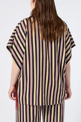 SCRIVIA STRIPED LINEN COTTON TUNIC