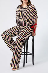SCRIVIA STRIPED LINEN COTTON TUNIC