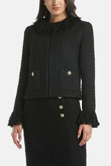 SEGUITO CROPPED FRINGES JACKET