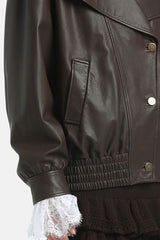 SELENIO LEATHER AVIATOR JACKET
