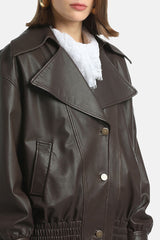 SELENIO LEATHER AVIATOR JACKET