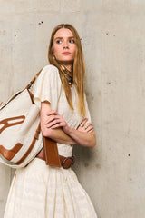 KAYCEE BI-MATERIAL HANDBAG