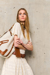 KAYCEE BI-MATERIAL HANDBAG